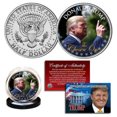 DONALD TRUMP 45th President & IVANKA TRUMP First Daughter Official U.S JFK Kennedy Half Dollar 2-Coin Set