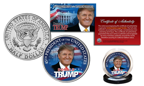 GEORGE H.W. BUSH 41st President 1924-2018 Commemorative Genuine JFK Kennedy Half Dollar U.S. Coin