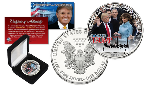 DONALD J. TRUMP Official 45th President Golden-Hue PRESIDENTIAL DOLLAR $1 U.S. Legal Tender Coin