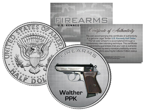AK-47 Gun Firearm JFK Kennedy Half Dollar US Colorized Coin