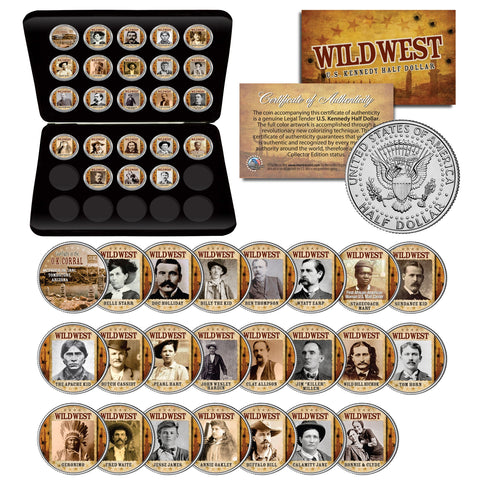 ANNIE OAKLEY - Wild West Series - JFK Kennedy Half Dollar U.S. Colorized Coin