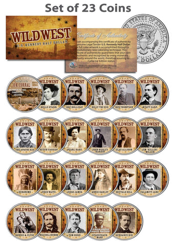 ANNIE OAKLEY - Wild West Series - JFK Kennedy Half Dollar U.S. Colorized Coin