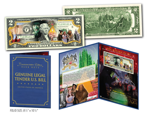 LAS VEGAS Colorized $2 Bill Genuine Legal Tender U.S. Currency