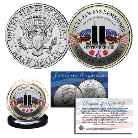 WORLD TRADE CENTER * 17th Anniversary * 9/11 New York Statehood Quarter U.S. Coin WTC
