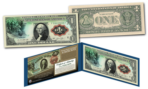 1976 Bicentennial TWO DOLLAR $2 U.S. Bill Uncirculated Currency COLORIZED 2-SIDED