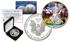 2016 1 oz Pure Silver American Eagle * 30th Anniversary * $1 Coin .999 Fine BU Colored in Capsule with Deluxe Box