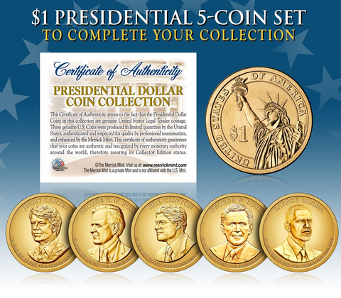 2005 US Statehood Quarters HOLOGRAM - 5-Coin Complete Set - with Capsules & COA