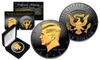 Black RUTHENIUM 2-SIDED 2017 Kennedy Half Dollar U.S. Coin with 24K Gold Clad JFK Portrait on Obverse & Reverse (P Mint) in Deluxe Display Felt Box