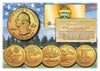 2018 America The Beautiful 24K GOLD PLATED Quarters U.S. Parks 5-Coin Set with Capsules