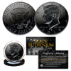 BLACK RUTHENIUM 2019-D JFK Kennedy Half Dollar U.S. Coin with Capsules and COA (Denver Mint)