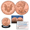 2020 Genuine 1 oz .999 Fine Silver American Eagle U.S. Coin * Full 24KT ROSE Gold plated *
