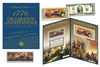 Declaration of Independence - 240th Anniversary - Colorized $2 Bill & U.S. 1976 Stamp Strip with Collectible Large Folio (Limited to 5,000 Serial Numbered)