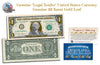 22 KARAT GOLD LEAF Genuine Legal Tender US $1 Bill Currency - Limited Edition