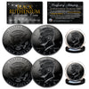 BLACK RUTHENIUM 2018 JFK Kennedy Half Dollar 2-Coin Set BOTH P&D MINT with Capsules