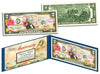 HAPPY ANNIVERSARY Keepsake Gift Colorized $2 Bill U.S. Genuine Legal Tender with Folio