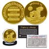 Apollo 11 50th Anniversary Commemorative 1 OZ One-Ounce Man in Space Medallion Tribute Coin clad in 24K Gold