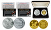 Apollo 11 50th Anniversary Man in Space Medals 2-Piece Commemorative NASA Coin Set with Deluxe Felt Display Box