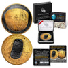Apollo 11 50th Anniversary 2019 Curved Proof Silver Dollar – BLACK RUTHENIUM / 24K GOLD - Limited & Numbered of 169