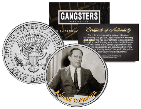 FRANK COSTELLO "The Prime Minister" Gangsters JFK Kennedy Half Dollar US Colorized Coin