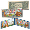 HAPPY BIRTHDAY Zoo Animals Youth Colorized $1 Bill U.S. Genuine Legal Tender with Display Folio