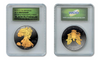 Black RUTHENIUM 1 Oz .999 Fine Silver 2016 American Eagle U.S. Coin with 2-Sided 24K Gold clad in Slabbed Graded Holder