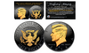 Black RUTHENIUM 2-SIDED 2016 Kennedy Half Dollar U.S. Coin with 24K Gold Clad JFK Portrait on Obverse & Reverse (D Mint)