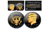 Black RUTHENIUM 2-SIDED 2016 Kennedy Half Dollar U.S. Coin with 24K Gold Clad JFK Portrait on Obverse & Reverse (P Mint)
