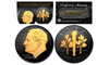 Black RUTHENIUM 1946-1949 U.S. Genuine Silver BU Roosevelt Dime with 2-Sided 24KT Gold Clad Highlights