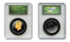 Black RUTHENIUM * BLACKOUT EDITION * 2016 Kennedy Half Dollar U.S. Coin with 24K Gold Clad JFK Portrait (P Mint) in Slabbed Graded Holder