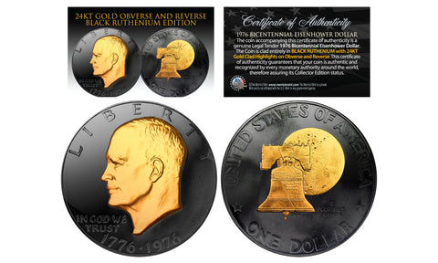 BLACK RUTHENIUM 2019-P JFK Kennedy Half Dollar U.S. Coin with Capsules and COA (Philadelphia Mint)
