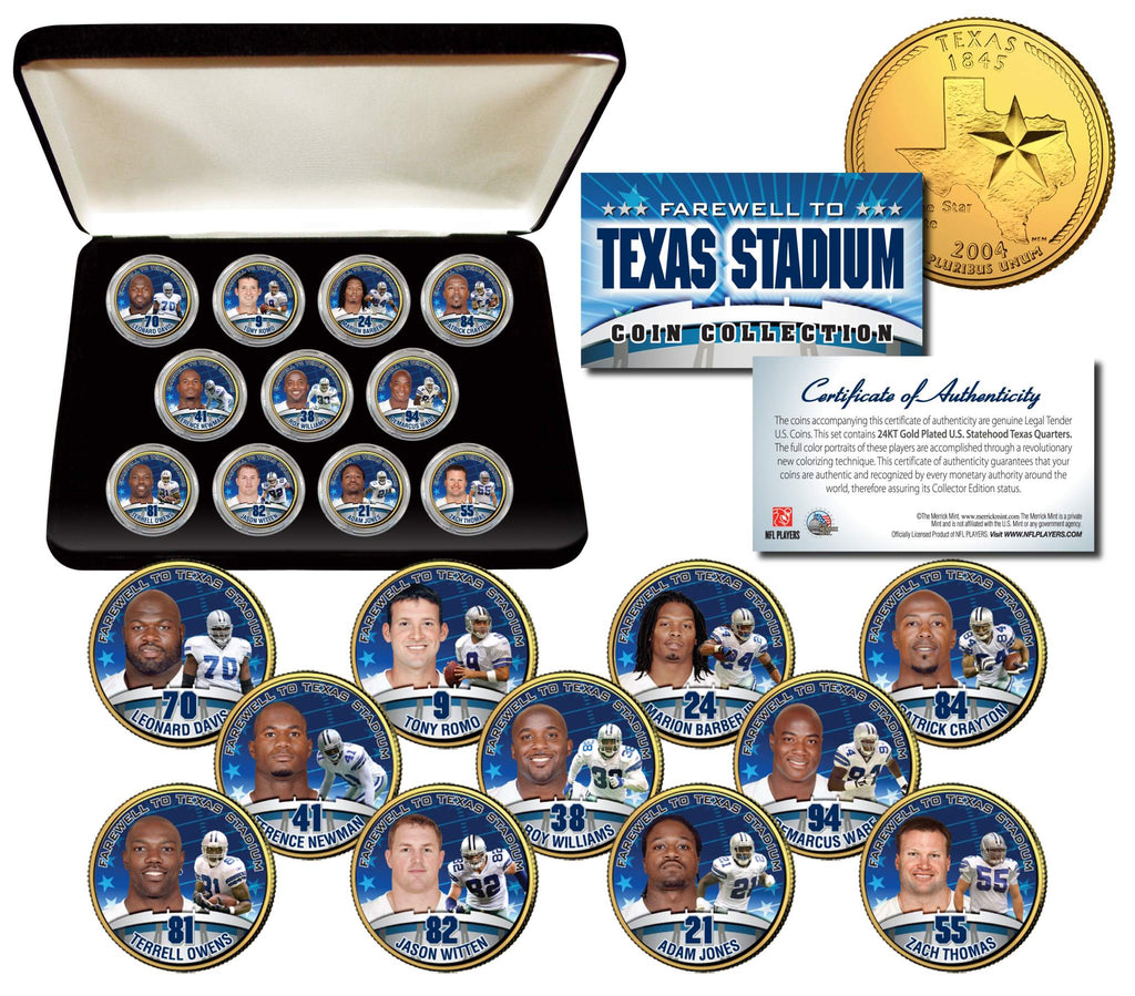 DALLAS COWBOYS Texas Stadium Farewell State Quarters 11 Coin