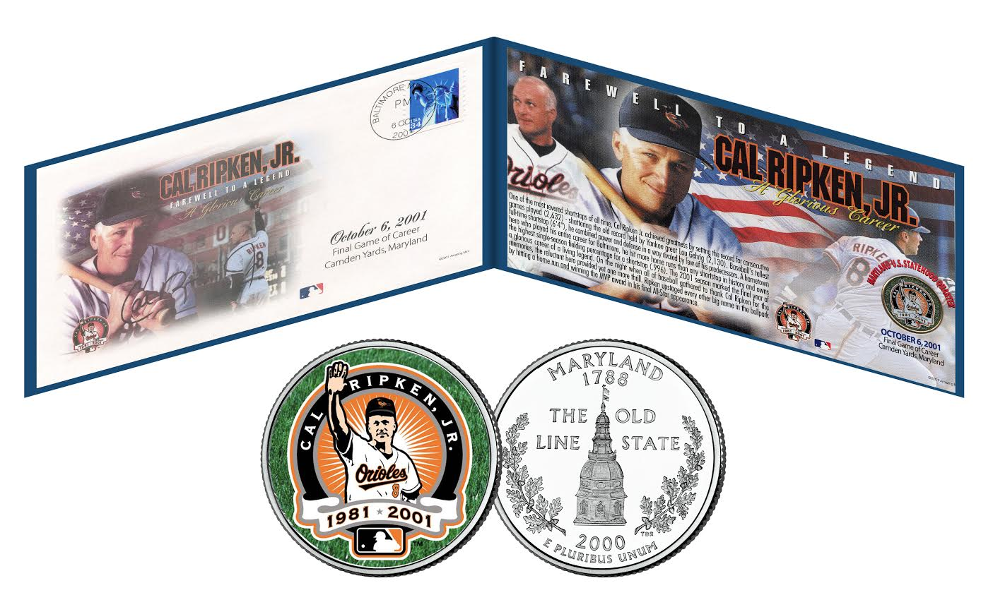 CAL RIPKEN, JR. * FAREWELL * Collection in Folio - Postmarked Final Ga ...