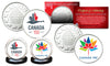 CANADA 150 ANNIVERSARY RCM Royal Canadian Mint Colorized Medallions 2-Coin Set