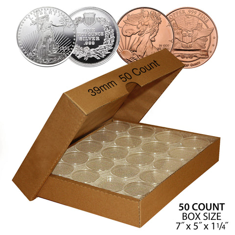PENNY Direct-Fit Airtight 19mm Coin Capsule Holders For PENNIES (QTY: 25)