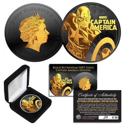 2016 CANADIAN $5 SUPERMAN 1 oz. Silver Coin BLACK RUTHENIUM with 24KT Gold Clad Highlights 2-Sided