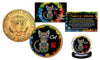 Chinese Zodiac PolyChrome Genuine Legal Tender JFK Kennedy Half Dollar 24K Gold Plated U.S. Coin - CAT