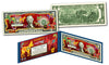 2018 Chinese New Year * YEAR OF THE DOG * POLYCHROMATIC 8 COLORIZED DOG’S Genuine Legal Tender U.S. $2 BILL - $2 Lucky Money with Blue Folio