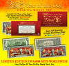 2018 YEAR OF THE DOG $1 & $2 Chinese New Year Lucky Money Set - DUAL 8’s GOLD MATCHING DOG’s in Premium RED LUNAR ENVELOPE – Limited & Numbered of 8,888 Sets Worldwide SOLD OUT