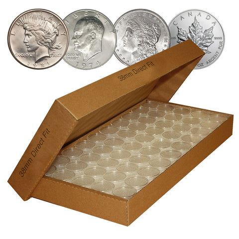 24mm Direct Fit Airtight Coin Holders Capsules for QUARTERS (QTY: 25)