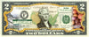 IDAHO State/Park COLORIZED Legal Tender U.S. $2 Bill with Security Features