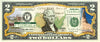 NEBRASKA State/Park COLORIZED Legal Tender U.S. $2 Bill with Security Features