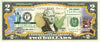 NEW JERSEY State/Park COLORIZED Legal Tender U.S. $2 Bill with Security Features