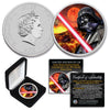 2018 Niue 1 oz Pure Silver BU Star Wars DARTH VADER LIGHTSABER Coin with MUSTAFAR Galactic Empire Backdrop - Limited of 120