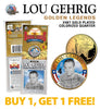 LOU GEHRIG Golden Legends 24K Gold Plated State Quarter US Coin - BUY 1 GET 1 FREE - bogo