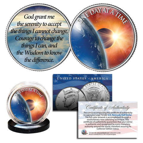 Reverend BILLY GRAHAM - Evangelical Preacher - JFK Kennedy Half Dollar U.S. Colorized Coin