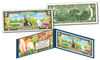 HAPPY EASTER Bunnies Holiday Colorized Legal Tender U.S. $2 Bill with Certificate and Folio