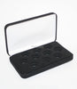 Black Felt COIN DISPLAY GIFT METAL PLUSH BOX holds 10-Quarters or Presidential $1 or Sacagawea Dollars