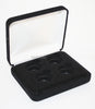 Lot of 5 Black Felt COIN DISPLAY GIFT METAL BOX for 4-Quarters or Presidential $1 or Sacagawea Dollars