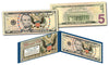 MILLENNIAL ELITE SERIES Genuine $5 Bill High-Def Colorized SYMBOLS OF FREEDOM
