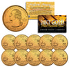 2004 Florida State Quarters U.S. Mint BU Coins 24K GOLD PLATED (Quantity 10)